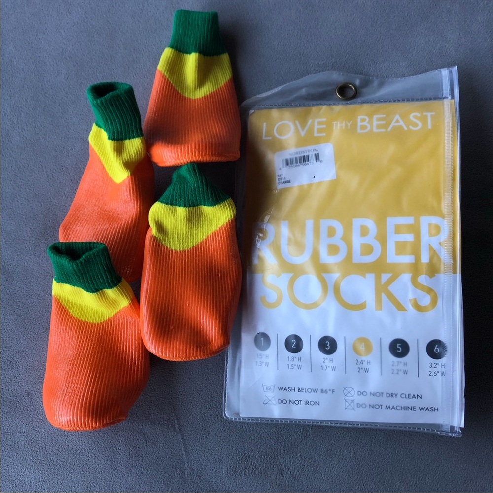 Love Thy Beast ~ Rubber Socks ~ Halloween Fall ~ Size 4